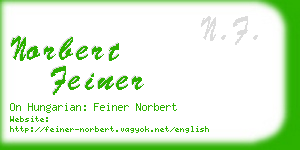 norbert feiner business card